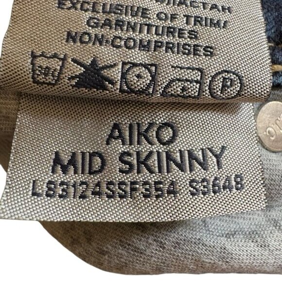 Silver Jeans Aiko Mid Skinny Zip Ankle Jeans 33 Ankle Zipper - Picture 16 of 16